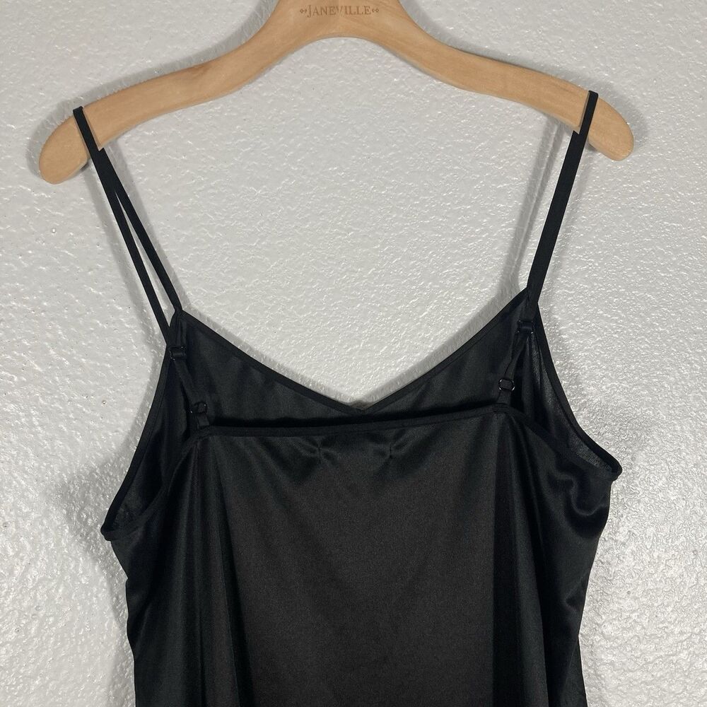 Steve Madden Black Slip Dress Nightgown L Sexy Romantic Feminine Whimsigoth - Picture 6 of 9